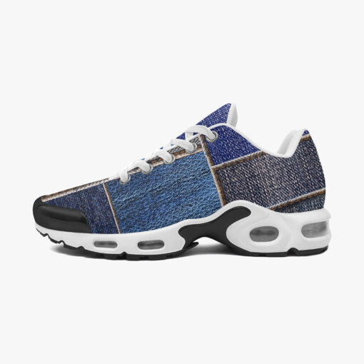 Blue Denim Patchwork Cushion Air Sneakers - Image 4