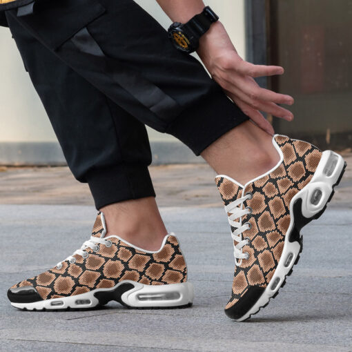 Brown Snake Skin Ornament Cushion Air Sneakers - Image 2