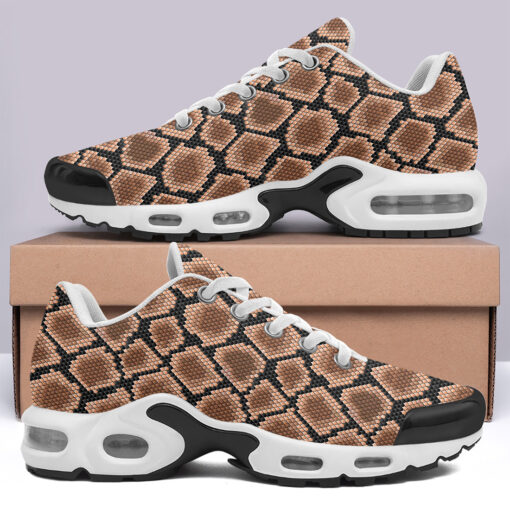 Brown Snake Skin Ornament Cushion Air Sneakers - Image 3