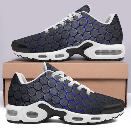 Hexagons Blue Glow Cushion Air Sneakers - Image 3