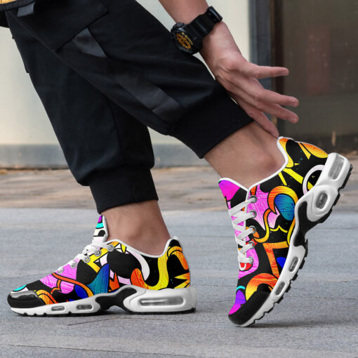 Bright Graffiti Cushion Air Sneakers - Image 2