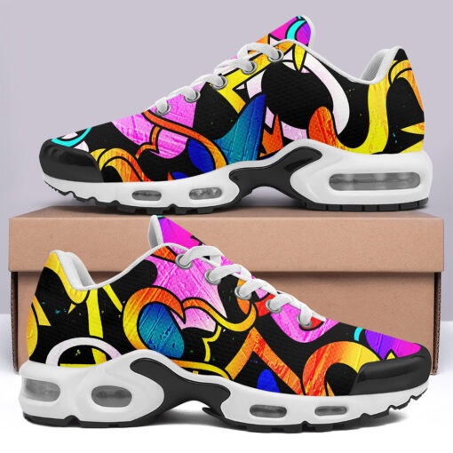 Bright Graffiti Cushion Air Sneakers - Image 3