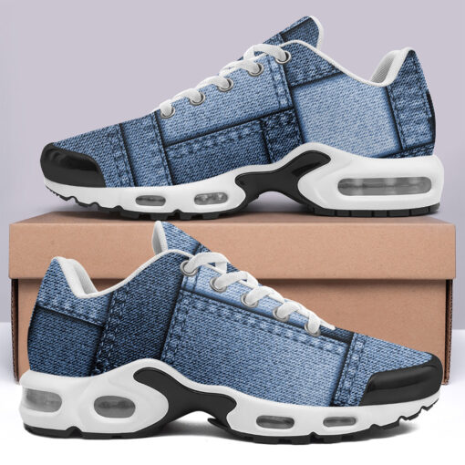 Denim Patchwork Cushion Air Sneakers - Image 3