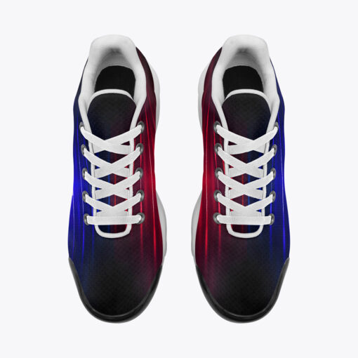 Red Blue Smoke Neon Light Cushion Air Sneakers - Image 6