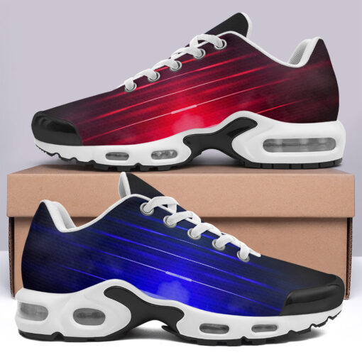 Red Blue Smoke Neon Light Cushion Air Sneakers - Image 3