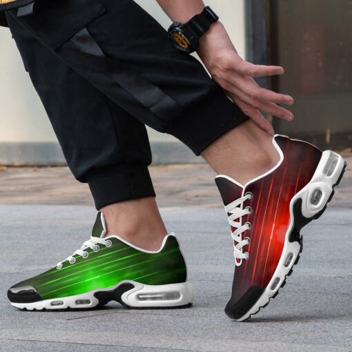 Red Green Smoke Neon Light Cushion Air Sneakers - Image 2