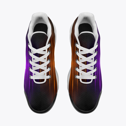 Violet Orange Smoke Neon Light Cushion Air Sneakers - Image 6