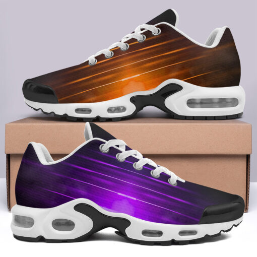 Violet Orange Smoke Neon Light Cushion Air Sneakers - Image 3