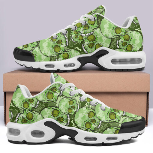 Green Skulls Camouflage Cushion Air Sneakers - Image 3