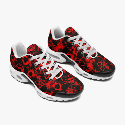 Red Skulls Grunge Cushion Air Sneakers