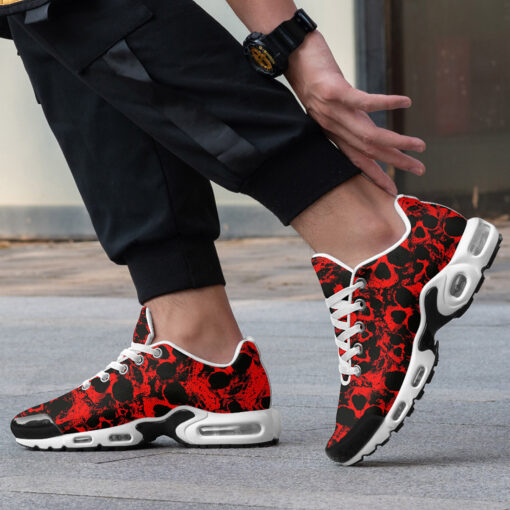 Red Skulls Grunge Cushion Air Sneakers - Image 2