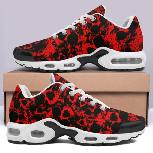 Red Skulls Grunge Cushion Air Sneakers - Image 3