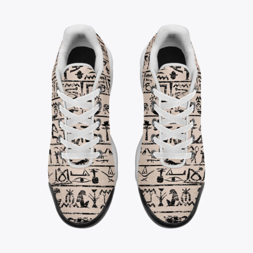 Egyptian Hieroglyphs Grunge Cushion Air Sneakers - Image 6