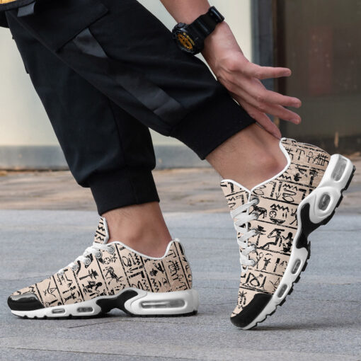 Egyptian Hieroglyphs Grunge Cushion Air Sneakers - Image 2