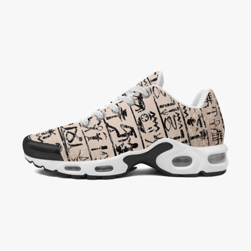 Egyptian Hieroglyphs Grunge Cushion Air Sneakers - Image 4