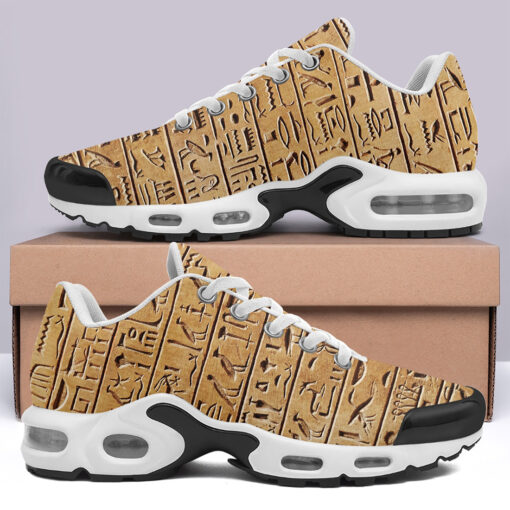 Egyptian Hieroglyphs Stone Cushion Air Sneakers - Image 3