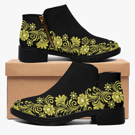 Floral Border Fashion Boots - Image 2