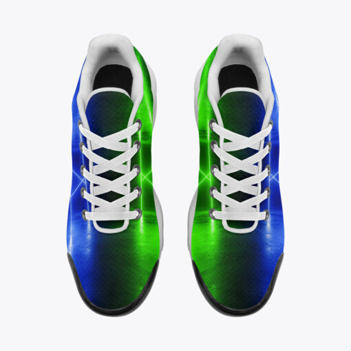 Blue Green Sci-Fi Neon Light Cushion Air Sneakers - Image 6