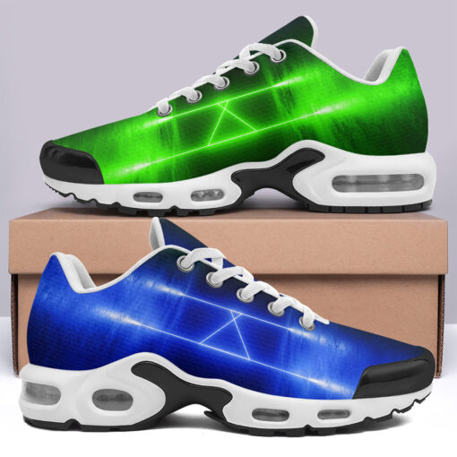 Blue Green Sci-Fi Neon Light Cushion Air Sneakers - Image 3