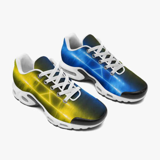 Yellow Blue Sci-Fi Neon Light Cushion Air Sneakers