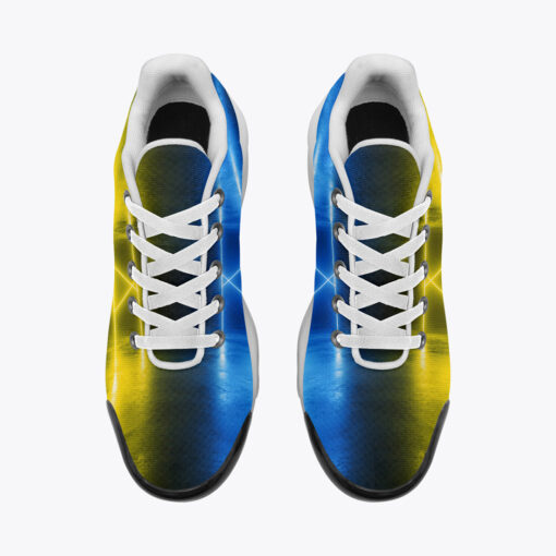 Yellow Blue Sci-Fi Neon Light Cushion Air Sneakers - Image 6