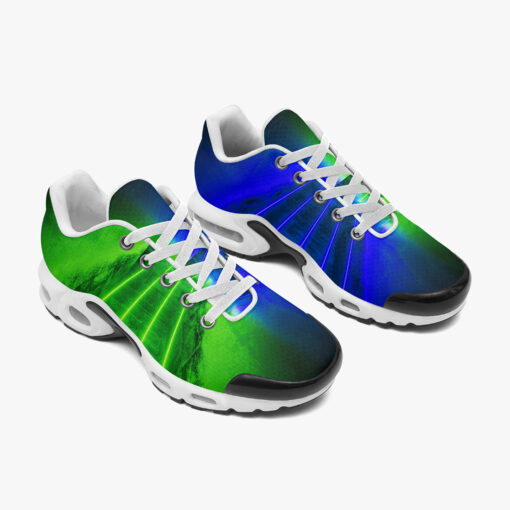 Green Blue Futuristic Neon Cushion Air Sneakers