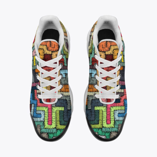 Ethnic Tribal Motifs Bohemian Cushion Air Sneakers - Image 6