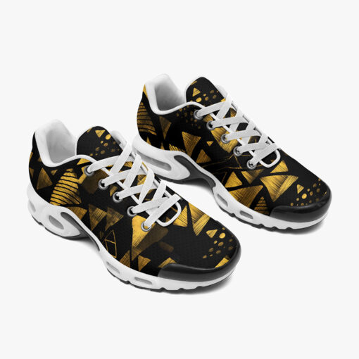 Golden Geometric Shapes Cushion Air Sneakers