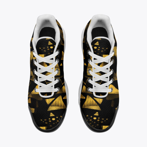 Golden Geometric Shapes Cushion Air Sneakers - Image 6