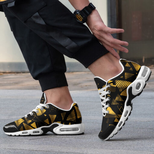 Golden Geometric Shapes Cushion Air Sneakers - Image 2