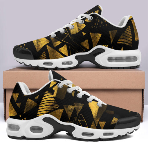 Golden Geometric Shapes Cushion Air Sneakers - Image 3