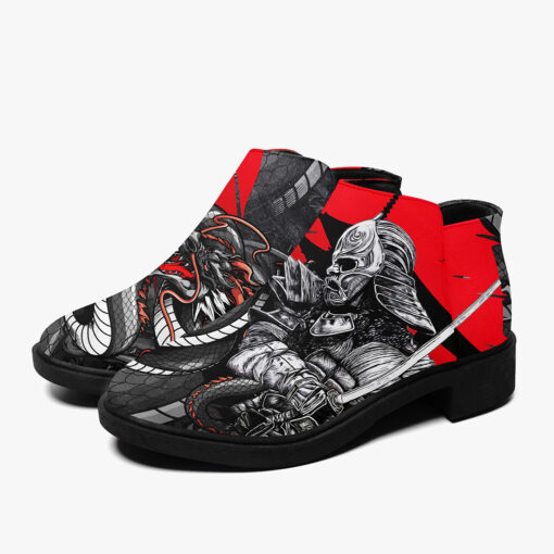 Japanese Dragon and Samurai Fashion Boots - Image 5