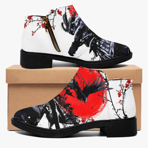 Samurai Sakura Red Sun Fashion Boots - Image 2