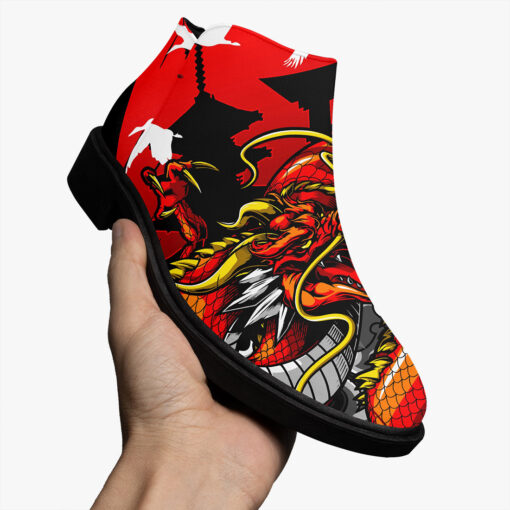 Japanese Red Dragon Fashion Boots - Image 3