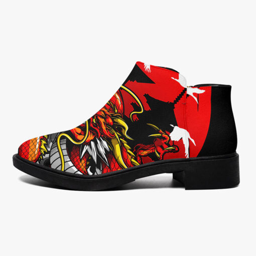 Japanese Red Dragon Fashion Boots - Image 4