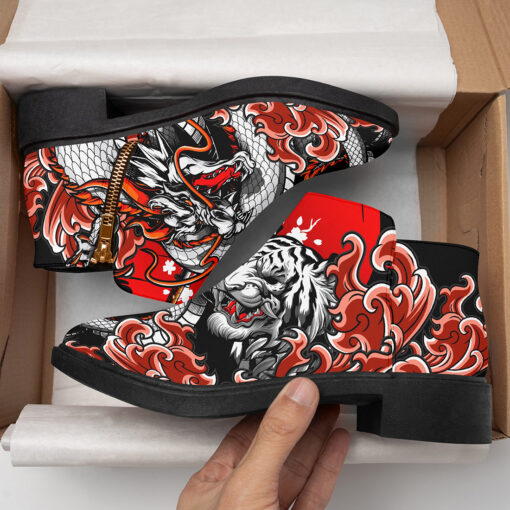 Dragon Tiger Fight Fashion Boots