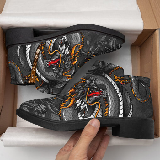 Fantasy Japanese Dragon Fashion Boots