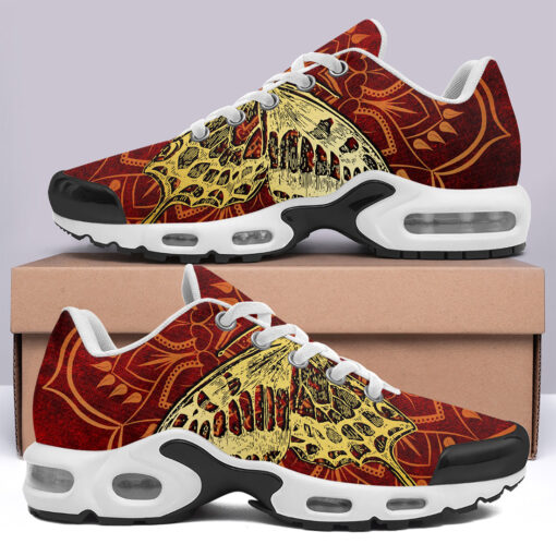 Golden Butterfly on Red Cushion Air Sneakers - Image 3