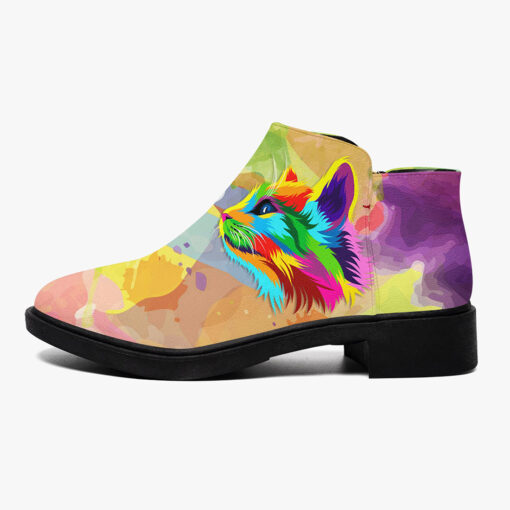 Colored Kitten Drawing Fashion Boots - Image 4