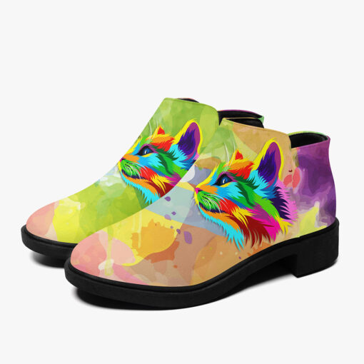 Colored Kitten Drawing Fashion Boots - Image 5