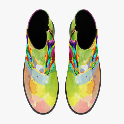 Colored Kitten Drawing Fashion Boots - Image 7