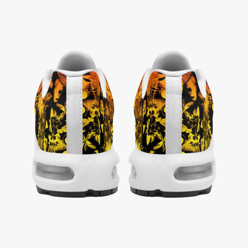 Yellow Red Skulls Flowers Cushion Air Sneakers - Image 5