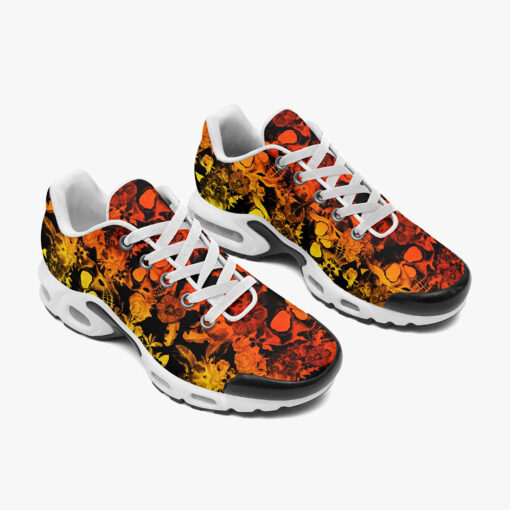 Yellow Red Skulls Flowers Cushion Air Sneakers