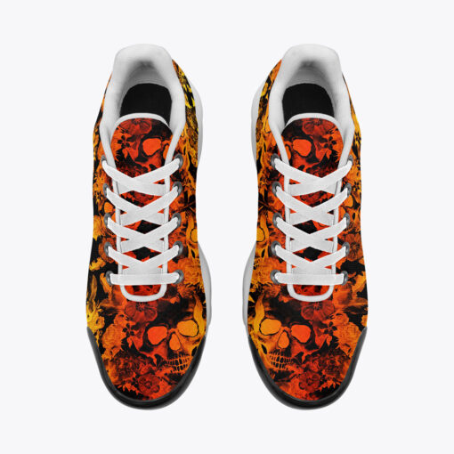 Yellow Red Skulls Flowers Cushion Air Sneakers - Image 6