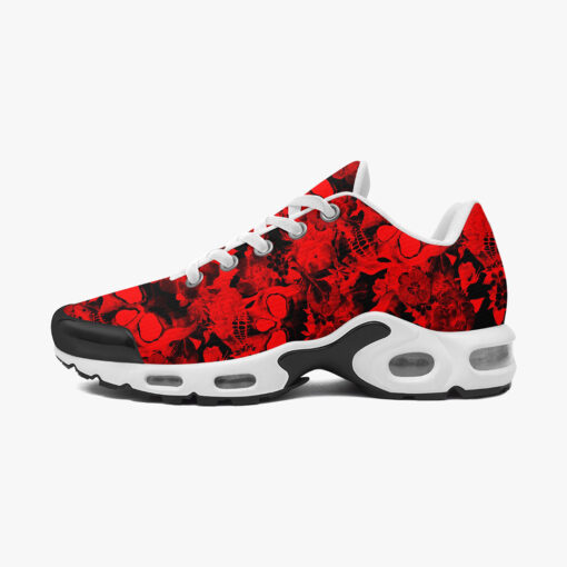 Red Skulls Flowers Cushion Air Sneakers - Image 4