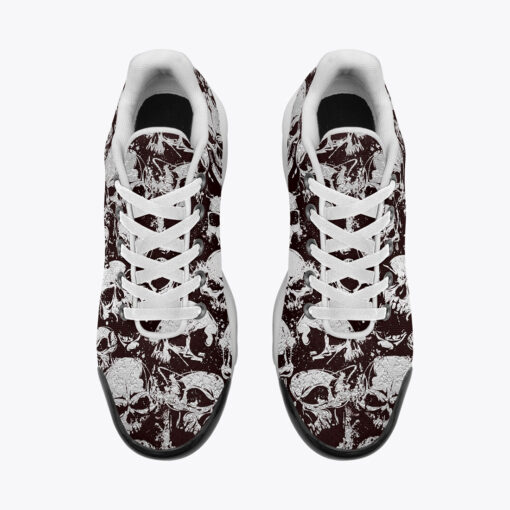 Silver Grunge Skulls Cushion Air Sneakers - Image 5