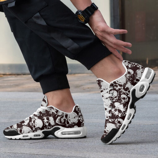 Silver Grunge Skulls Cushion Air Sneakers - Image 2