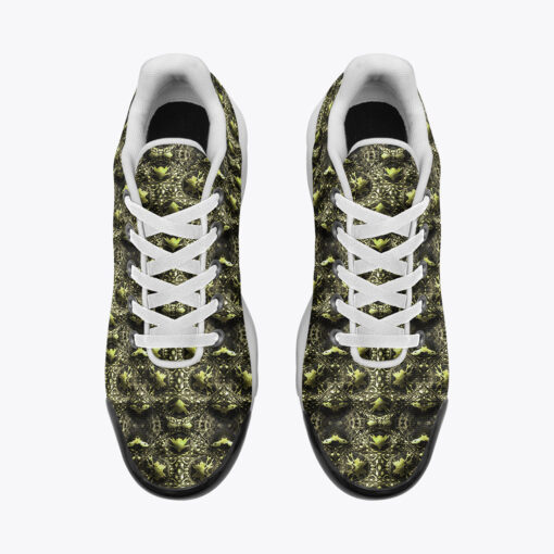 Green Alligator Texture Cushion Air Sneakers - Image 6