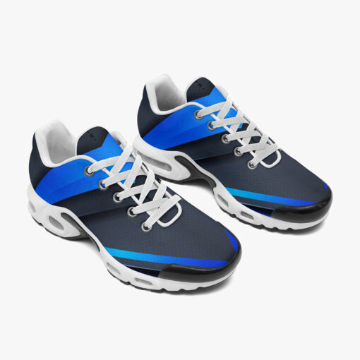 Blue Line Gradient Shapes Cushion Air Sneakers