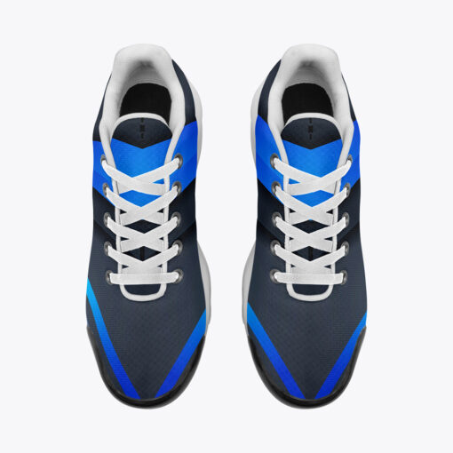 Blue Line Gradient Shapes Cushion Air Sneakers - Image 6